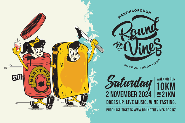Round the Vines Fun Run logo